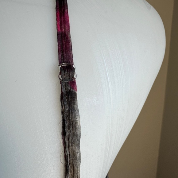 Kensie Pretty Abstract Print Spaghetti Strap Babydoll Satin Tunic Size L Fairy - Picture 6 of 15